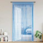 Perdele șir 2 buc Albastru deschis 140x250 cm GartenMobel Dekor