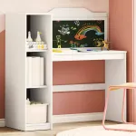 Birou cu tablă de scris Alb 120 x 45 x 118.5 cm Lemn compozit GartenMobel Dekor