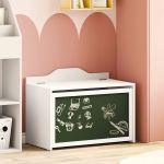 Cutie pentru jucării Alb 73 x 33 x 55 cm Lemn compozit GartenMobel Dekor