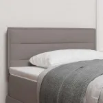 Tăblie cap cu headboard Manual Gri taupe 80 cm țesătură GartenMobel Dekor