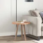 Placă de masă Maro deschis Ø 50 x 2.5 cm Lemn de stejar masiv GartenMobel Dekor