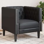 Scaun canapea Chesterfield Argyle Negru 71 x 74.5 x 70.5 cm GartenMobel Dekor