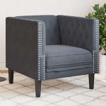 Scaun canapea Chesterfield Gri închis 71 x 74.5 x 70.5 cm GartenMobel Dekor
