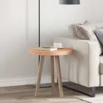 Placă de masă Maro deschis Ø 50 x 4 cm Lemn de stejar masiv GartenMobel Dekor