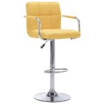 Scaun de bar, galben, material textil GartenMobel Dekor