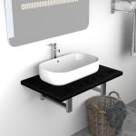 Mobilier de baie, negru, 60 x 40 x 16,3 cm GartenMobel Dekor