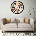 Ceas de perete, multicolor, 60 cm, metal GartenMobel Dekor