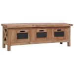 Comodă TV cu 3 sertare, 120 x 30 x 40 cm, lemn masiv de mahon GartenMobel Dekor