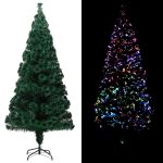 Pom de Crăciun artificial cu suport, verde, 180cm, fibră optică GartenMobel Dekor