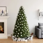 Set globuri de Crăciun, 100 piese, alb GartenMobel Dekor