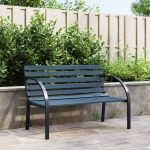 Bancă de grădină, gri, 120 cm, lemn GartenMobel Dekor