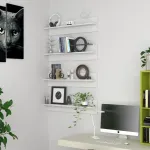 Rafturi de perete, 4 buc., alb, 80x11,5x18 cm, PAL GartenMobel Dekor