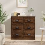 Servantă, stejar maro, 70x35,5x67,5 cm, lemn prelucrat GartenMobel Dekor