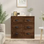 Servantă, stejar maro, 70x35,5x67,5 cm, lemn prelucrat GartenMobel Dekor