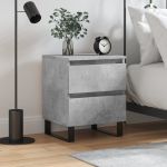 Noptieră, gri beton, 40x35x50 cm, lemn compozit GartenMobel Dekor