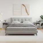 Noptiere, 2 buc., gri beton, 40x35x47,5 cm, lemn compozit GartenMobel Dekor