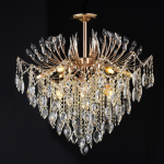 Candelabru Cristal CC9313/12FGD, 12x E14, Diametru 49cm, Auriu ModernLight Concept