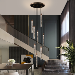 Candelabru Cristal LED 22W, Lumina Calda/Neutra/Rece, Diametru 25cm Auriu CM510/H150XW35 ModernLight Concept