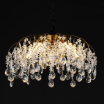 Candelabru Cristal CC9321/5FGD, 5x E14, Diametru 49cm, Auriu ModernLight Concept