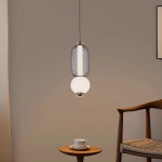 Lustra LED Suspendata LM550/2BK, 11W, Lumina 3000/4000/6000K, Negru, Inaltime Reglabila ModernLight Concept