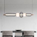 Lustra LED Suspendata LM551/5BK, 28W, Lumina 3000/4000/6000K, Negru, Inaltime Reglabila ModernLight Concept