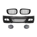 Bara fata BMW Seria 3 E46 (1998-2004) cu Grile Centrale Negru Lucios si Proiectoare Lumini de Ceata M3 Look Performance AutoTuning