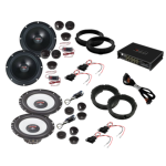 Pachet audio compus din 4 difuzoare componente, fata si spate, cu amplificator DSP, dedicate VW PASSAT, cu inele si cablaje plug and play CarStore Technology
