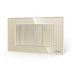 Intrerupator Mecanic 5 Posturi LUXION cu Rama din Sticla, Standard Italian, 4M SmartElectro IntelligentHouse