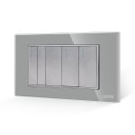 Intrerupator Mecanic 5 Posturi LUXION cu Rama din Sticla, Standard Italian, 4M SmartElectro IntelligentHouse