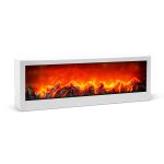 Șemineu decorativ LED cu efect de flacără – alb – pe baterii / USB – 60 x 10 x 20 cm Best CarHome