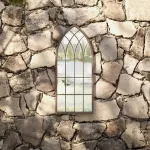 Oglindă de grădină, nisipiu, 70x30 cm, fier, uz exterior GartenMobel Dekor