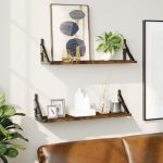 Rafturi de perete, 2 buc., stejar fumuriu, 60x15x15,5 cm GartenMobel Dekor