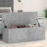 Cutie de depozitare, gri beton, 102x35x35 cm, lemn prelucrat GartenMobel Dekor
