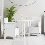 Scaun pentru Grădină 2 pcs Alb Dimensiune: 53 x 49 x 85 cm PP GartenMobel Dekor