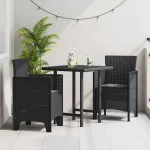Scaun pentru Grădină 2 pcs Antracit Dimensiune: 53 x 49 x 85 cm GartenMobel Dekor
