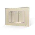 Intrerupator Mecanic 4 Posturi LUXION cu Rama din Sticla, Standard Italian, 3M SmartElectro IntelligentHouse