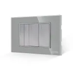 Intrerupator Mecanic 4 Posturi LUXION cu Rama din Sticla, Standard Italian, 3M SmartElectro IntelligentHouse