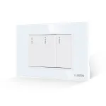 Intrerupator Triplu Mecanic LUXION cu Rama din Sticla, Standard Italian, 3M SmartElectro IntelligentHouse