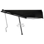 Copertină autonomă retractabilă manual, antracit, 450x350 cm GartenMobel Dekor