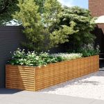 Strat înălțat de grădină, 479x100x69 cm, oțel corten GartenMobel Dekor