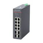 Switch 8 x RJ45 Gigabit PoE 802.3at/af/bt, 4 x SFP Gigabit, Smart Management, sina DIN - HIKVISION DS-3T1512HP-SI-8P4F SafetyGuard Surveillance