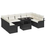 Set de canapele pentru grădină 10 pcs Negru 100 x 55 x 73 cm GartenMobel Dekor