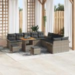 Set de canapele pentru grădină 13 pcs Gri 80 x 80 x 71 cm GartenMobel Dekor