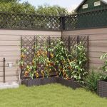 Ghivece pentru grădină Maro 120 x 120 x 126 cm Oțel GartenMobel Dekor