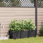 Ghivece pentru grădină Negru 120 x 40 x 37.5 cm Oțel GartenMobel Dekor