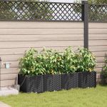 Ghivece pentru grădină Negru 160 x 40 x 37.5 cm Oțel GartenMobel Dekor