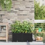 Ghivece pentru grădină Negru 80 x 40 x 37.5 cm Oțel GartenMobel Dekor