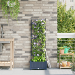 Ghiveci de grădină cu trellis Gri 40 x 40 x 125.5 cm PP GartenMobel Dekor