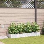Ghivece pentru grădină Alb 160 x 40 x 22 cm Oțel GartenMobel Dekor
