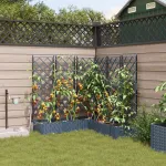 Ghivece pentru grădină Gri 120 x 120 x 126 cm Oțel GartenMobel Dekor
